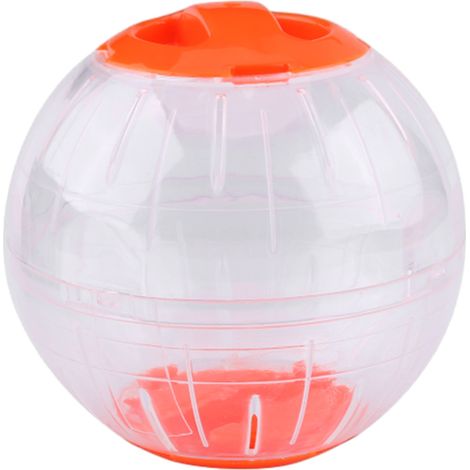 1 balle d'exercice pour hamster, plastique transparent, diamètre 12 cm, couleur orange, idéale pour hamsters et gerbilles (1/5)