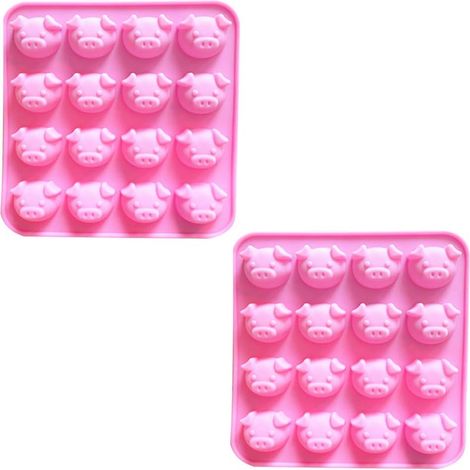 Lot de 2 moules à glaçons en silicone en forme de saucisse et cochon, outils amusants pour glaces originales et apéritifs