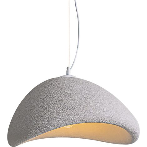 Lustre Personnalisé Créatif D'Intérieur 40CM Plafonnier Rétro E27 Suspension Lustre Moderne Gris (1/5)