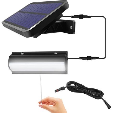 Outdoor solar lamp, automatic sensor switch, double head garden lamp, warm white light. (1/5)