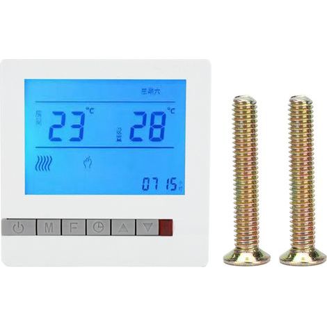 Temperaturregler für die Fußbodenheizung, AC220V-Thermostat, mit LCD-Bildschirm (1/5)