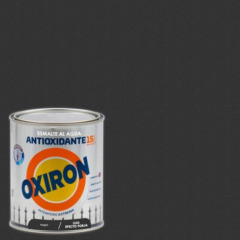 -CAHERSA- PINTURA OXIRON LISO EF. FORJA AG. NEGRO 750ML TITAN (1/2)