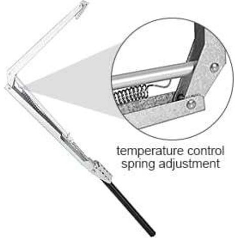 Automatischer Fensteröffner für Gewächshäuser und Gartenhäuser. Öffnen und Schließen temperaturgesteuert.