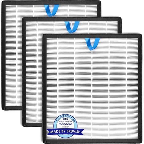 (3 pezzi) Filtri di ricambio Vital 100S compatibili con il purificatore d'aria LEVOIT Vital 100S, filtro HEPA Vital100S H13, filtri a carbone attivo 3 in 1, sostituisce Vital 100S-RF