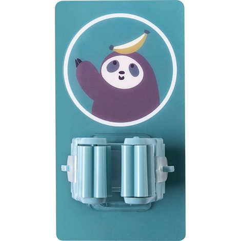 Support mural pour balai - Clip robuste, design à rouleau étanche, rangement pour salle de bain, cuisine, toilettes (1/5)