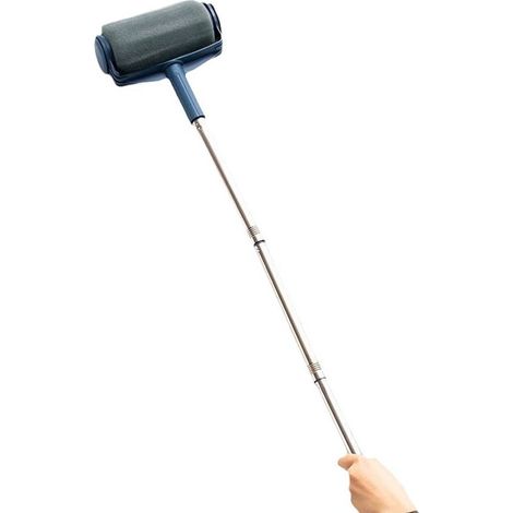 Rouleaux à peinture rechargeables pour la décoration murale de la maison, 2 rouleaux bleus + tige d'extension (dimensions : 8,07 x 6,3 pouces) (1/5)