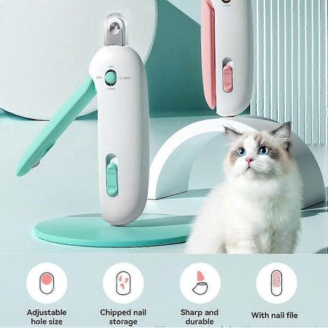 Coupe-ongles pour chats avec ouverture réglable, coupe-ongles sécurisé avec trou de coupe circulaire, coupe-ongles pour chatons et chiots de 1/2/2,5/3,5 mm