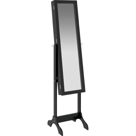 Maison Exclusive - Standspiegel Schwarz 34x37x146 cm