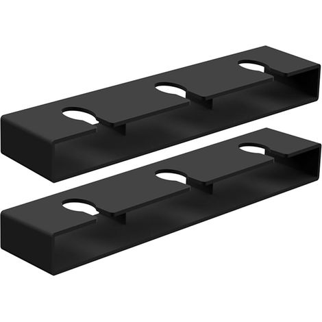 Hängender Glashalter für unter das Regal - Set mit 2 Aufbewahrungsgestellen für Stielgläser, ideal für Küche, Bar oder Restaurant (Schwarz)