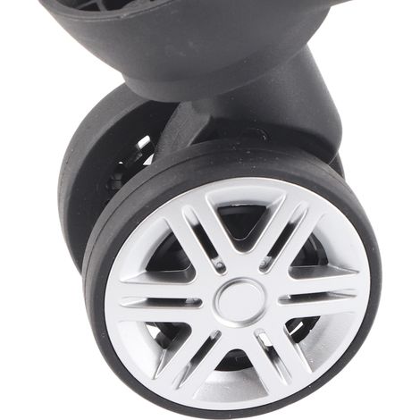 1 Paire de Roues Silencieuses à Double Rangée pour Valise, Accessoire de Boîte à Code avec Barre de Tirage Grande Taille