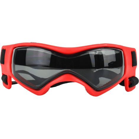 par de gafas de sol para perros, protección UV ajustable, montura impermeable y resistente al viento, accesorio para perros pequeños y medianos. (1/5)
