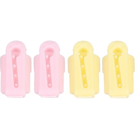 Dé à coudre à 4 pièces avec ligne de séparation, guide pour tricot en laine, accessoires de couture en plastique, tube métallique (1/5)