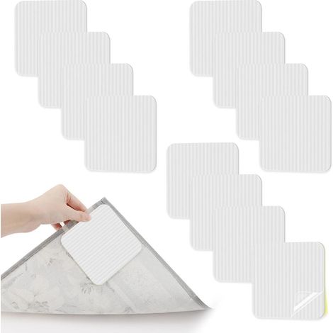 Tapis Anti-Dérapant - 100 x 100 x 2 mm - Pour Tapis sur Sol Dur - 12 Pièces (1/5)