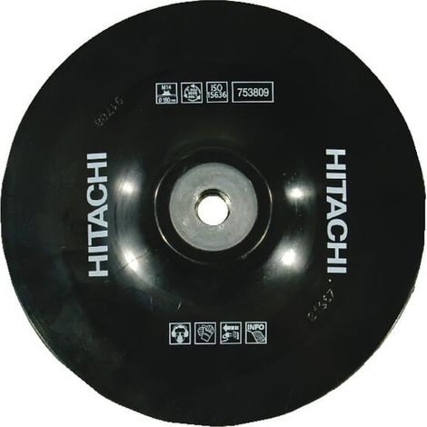 Plateau caoutchouc Ø115 x M14 + écrou HIKOKI 753806 (1/2)