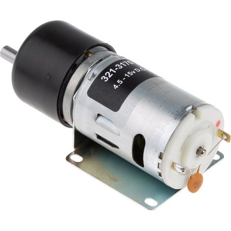 Motoréducteur CC RS PRO, 12 V c.c., 19,8 W, 18 tr/min, dia. de l'arbre 6mm ( Prix pour 1 )