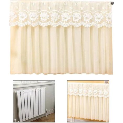 Elegant decorative radiator cover made of breathable fabric, both aesthetically pleasing and practical (60 cm) (1/5)