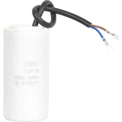 Condensateurs de démarrage moteur CBB60 450 V CA pour machine à laver : hautes performances et fonctionnement stable (16 µF) (1/5)