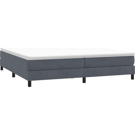 vidaXL Sommier à lattes de lit sans matelas gris foncé 200x220 cm