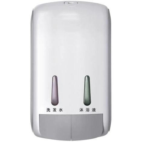 Distributeur de savon à double compartiment, distributeur de savon mural, grande capacité de 800 ml, adapté aux hôtels, salles de bains à domicile, toilettes, cuisines