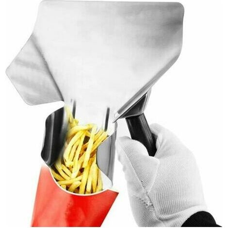 royaluxe - Pelle à frites Pelle à frites en acier inoxydable Pelle à frites avec poignée Pelle de pelle pour frites frites pour buffet de mariage Pelle à bonbons de bar pour cinéma maison pour bonbons (1/4)