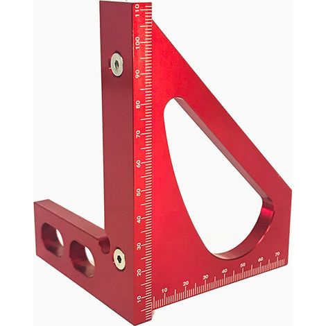 Équerre Multifonction 90° en Aluminium – Règle de Traçage et de Mesure pour Menuiserie (1/5)