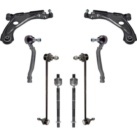 KIT BRACCIO OSCILLANTE 8 PEZZI COMPATIBILE CON CITROËN C5 AIRCROSS (A) 2.0 BlueHDi 180 / Kit Sospensione Completo OE/OEM / Bracci Oscillanti + Testine Sterzo / Sostituzione Diretta OEM