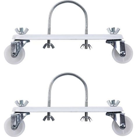 (blanc)2 pièces Support de radiateur électrique en fonte à roulettes hydroélectriques pour radiateur à bain d'huile. roue spéciale