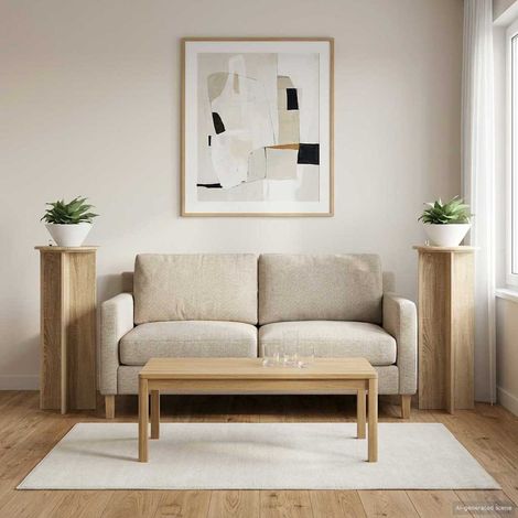 vidaXL Plant Stand 2 pcs Sonoma Oak 脴40 x 100 cm Engineered Wood (1/5)