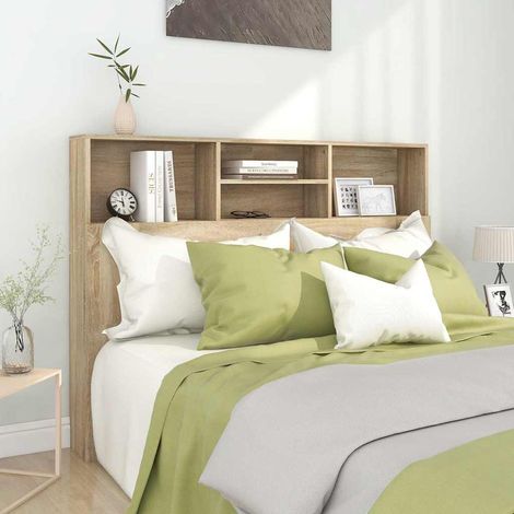 vidaXL Cabecero de cama roble Sonoma 140x19x103,5 cm (1/5)