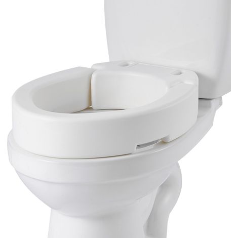Toilettensitzerhöhung für längliche WC-Schüssel, 8,89 cm Erhöhung, vergrößerte Öffnung, belastbar bis 136,1 kg (1/5)