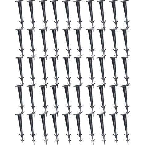 Confezione da 50 picchetti da terra con punta extra resistente per telo di controllo delle erbacce in giardino - 12 cm (1/4)