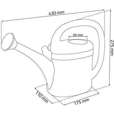 Arrosoir - Plastique - 39.4 x 12 x 26.5 cm - Pour Jardin - 1 Pièce