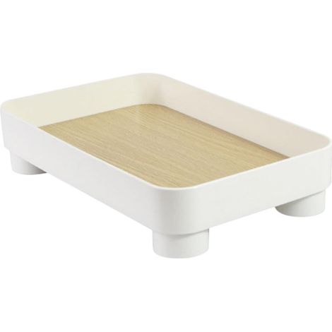 Plateau Décoratif en Bois Carré pour Salle de Bain et Entrée, Plateau de Rangement à Bijoux et Cosmétiques, 1 Pièce, Porte-clés Polyvalent pour Organisation Bureau et Coiffeuse'-'-