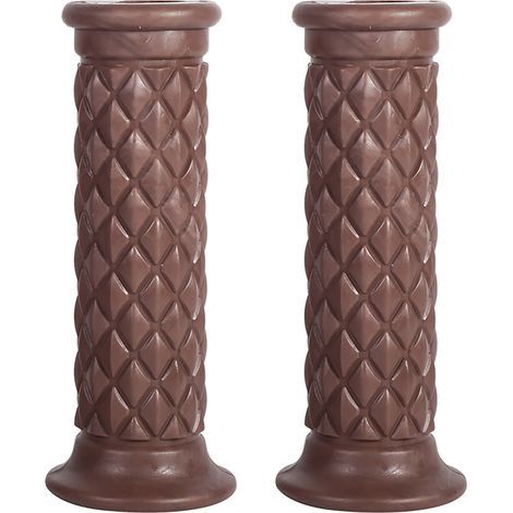 Poignées de guidon moto universelles en caoutchouc 22mm (7/8"), embouts de guidon, paire, couleur café chaud (1/3)