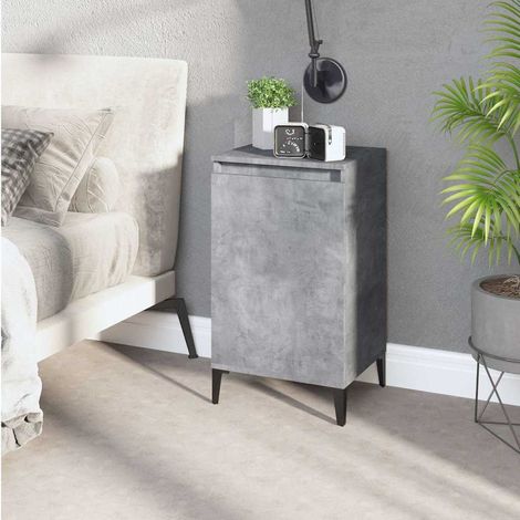 Table de chevet flottante-Table de nuit gris béton 40x35x70 cm bois d'ingénierie 569963 (1/5)