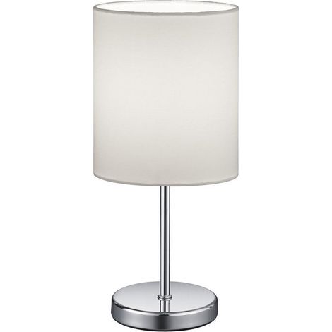 Lampe de table, abat-jour en tissu, E14, 40 W, Blanc, 13 x 13 x 28,5 cm (1/3)