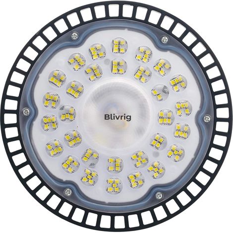 200W Eclairage LED Garage, 20000LM 6500K UFO Éclairage Plafonnier Lampe avec Chaine, Blanc Froid Projecteur LED Intérieur, IP65 Étanche Lumiere de Plafond pour Garage, Entrepôt, Gymnase (1/5)