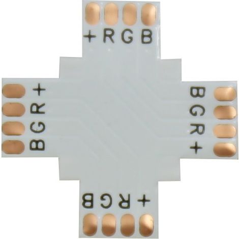 Jandei Pack 10 unidades Conector RGB en cruz 90º 10mm para tira led