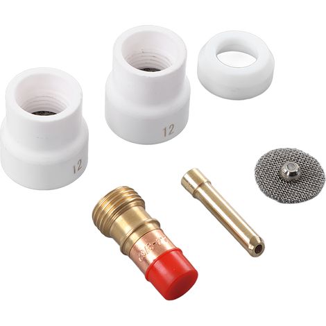 6-teiliges Brenneradapter-Set aus Keramik-Rotkupfer, gratfreier Schweißbrenner-Halterungssatz für WP17, 18 und 26 (1/5)