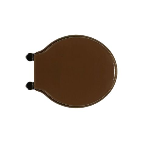 Sedile wc coprivaso Noce Scuro per Sbordoni vaso Palladio 40,5-43 x 36,5 cm copriwater con cerniere regolabili e sedile in legno colato Noce scuro