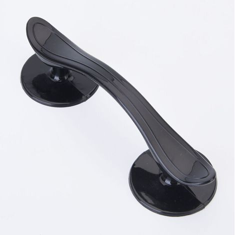 Poignée de porte ABS épaissie accoudoir de sécurité collant chambre salle de bain réfrigérateur main courante sans trou quincaillerie de porte antidérapante noir (1/4)