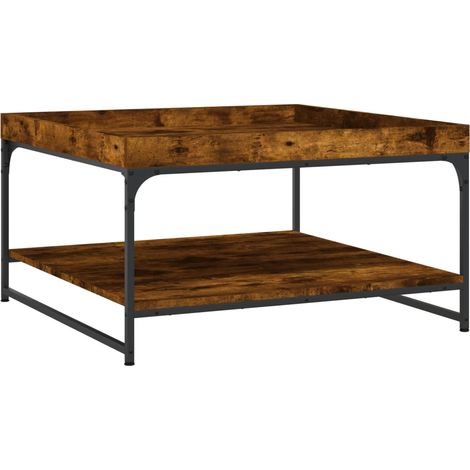 Maison Exclusive - Couchtisch Räuchereiche 80x80x45 cm Holzwerkst
