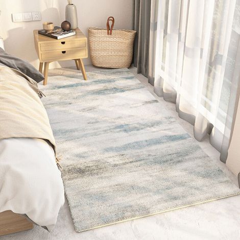 Couverture de chevet Monanga,Shaggy à Poils Ras Carpette Non Excrétion Fluffy Tapis Moderne Tapis,Durable Antidérapant Tapis de Porte pour Salon Chambre Chambre D'enfant Entrée Déco-F,50160cm (1/3)