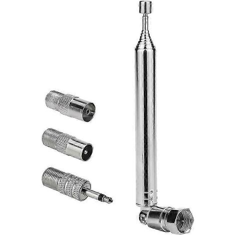 Vis télescopique de remplacement pour antenne radio FM, adaptateur de connecteur mâle de type F compatible avec récepteur stéréo AV, amplificateur domestique, kns (1/5)