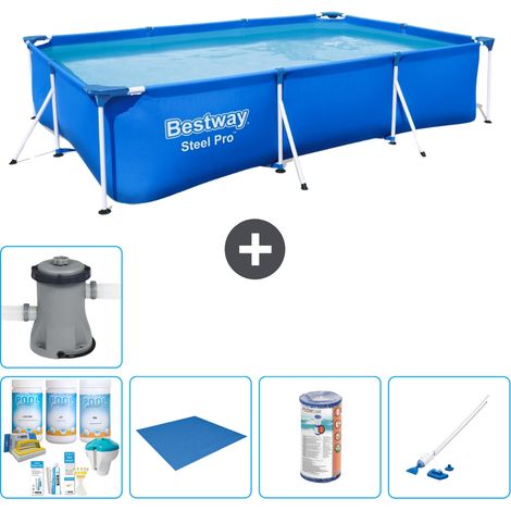 Bestway Bestway Steel Pro Rectangulaire - 300x201x66 cm - 6-pièces S22081 (1/5)