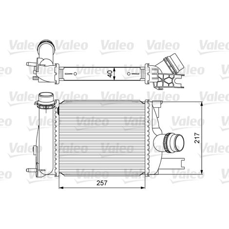 Intercooler, échangeur Valeo 818622 DACIA 144963014R