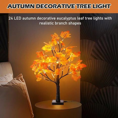 Arbre Lumineux - LED - 60 cm - Décoration Intérieure Automne - USB ou Piles - 1 pièce (1/5)
