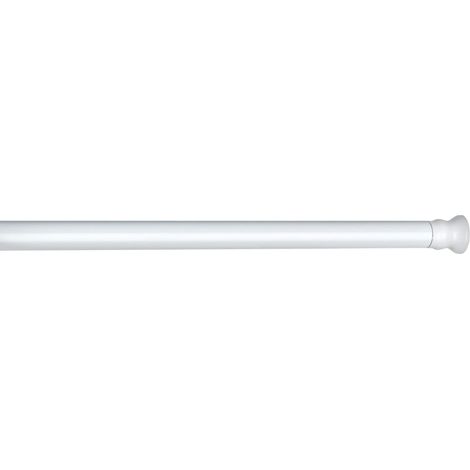 Wenko 19211100 Barra di Doccia Telescopica Ø 2 cm, Alluminio, Gomma, 2 x 2 cm, Bianco (1/5)