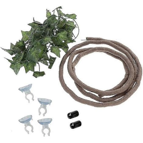 Plantes grimpantes pour reptiles aux branches incurvées et aux feuilles flexibles  idéales pour décorer les habitats des animaux domestiques  plantes grimpantes pour la jungle  parfaites pour les geck (1/5)