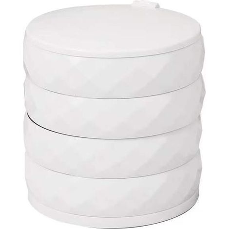 BoîTe de Rangement CosméTique Rotative Multi-Couche de BoîTe de Rangement de avec le Blanc de de Perceuse de Couvercle